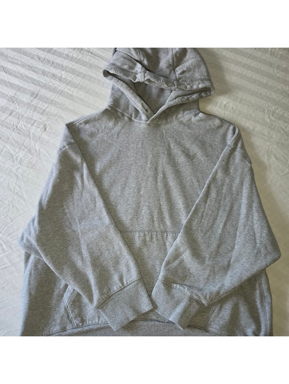 Victoria's Secret Gray Rhinestone Logo Hoodie Sweatshirt Size L